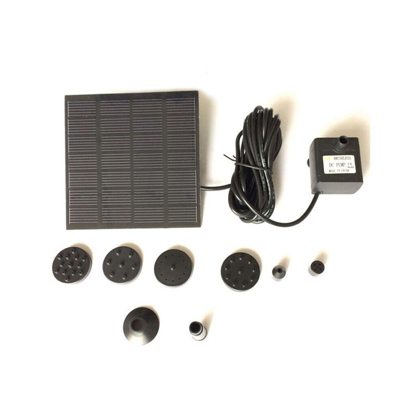 Solar Water Fountain Floating Pools Pond with Nozzle Waterfall Garden Lawn Decor