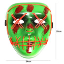 EL Luminous Glowing Masks Halloween Masquerade Makeup Party Decor (Red)