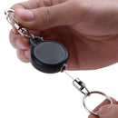 Outdoor Survival EDC Steel Wire Rope Recoil Ring Retractable Pull Key Chain