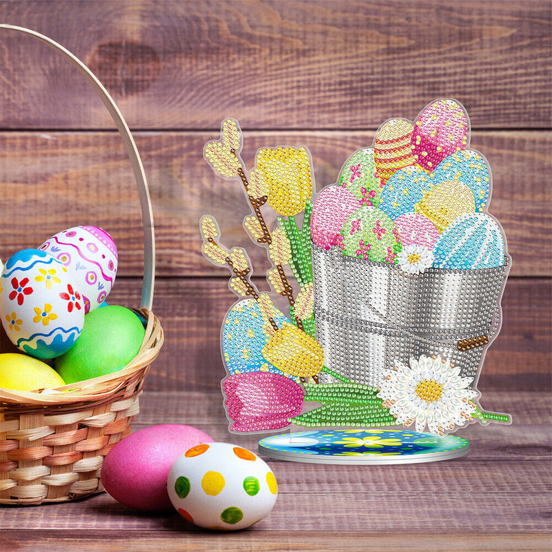 5D Diamond Painting Desktop Ornament DIY Happy Easter Day Rhinestone Craft Decor