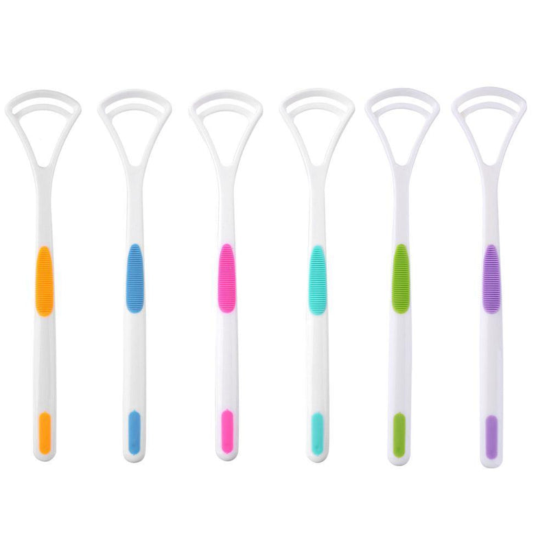 Tongue Brush Tongue Scraper Cleaner Oral Care Tongue Cleaning Tool (Yellow)