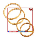 4pcs Round Bamboo Bags Handles DIY Handcrafted Tote Purse Handbag Hanger