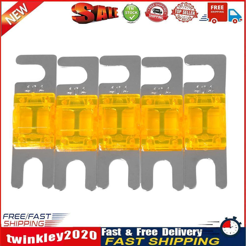 5pcs Nickel Plated Car Audio 32V AFS Mini ANL Fuses Auto Stud Fuses (40A) Newly