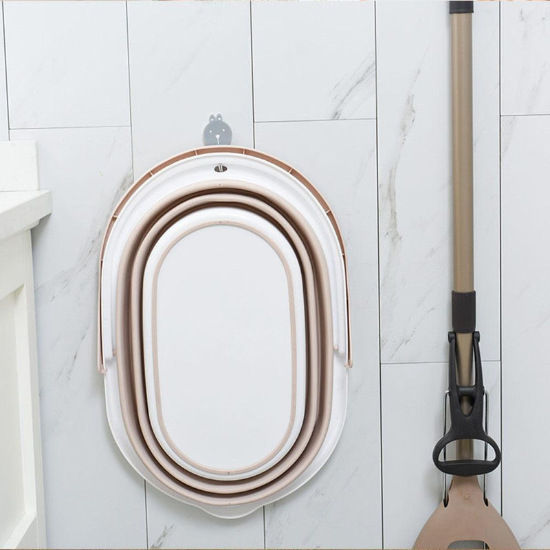 Collapsible Plastic Portable Mop Bucket Wash Basin Foldable Dishpan for KItch