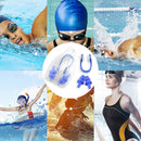 Waterproof Soft Summer Swimming Earplugs + Nose Clip Kits Swim Dive Supplies