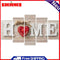 Full Cross Stitch 11CT Cotton Thread DIY 5 Panels HOME Handmade Stamped Decor