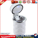 Car Ashtray with LED Lights Auto Cigarette Container Holder Box (White) Newly