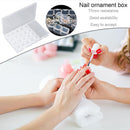 28pcs Nail Art Box Organizer Storage Transparent Jewelry Case Makeup Beauty