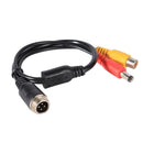 M12 4Pin Aviation Head to RCA Female DC Male Extension Cable Adapter (B)