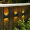 4pcs Solar Wall Lamp Outdoor Waterproof Balcony Fence Lights (Warm 8LED) Newly