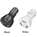 Smart Phone QC 3.0 Universal Fast Charging Car Charger LED Display 3-Port USB