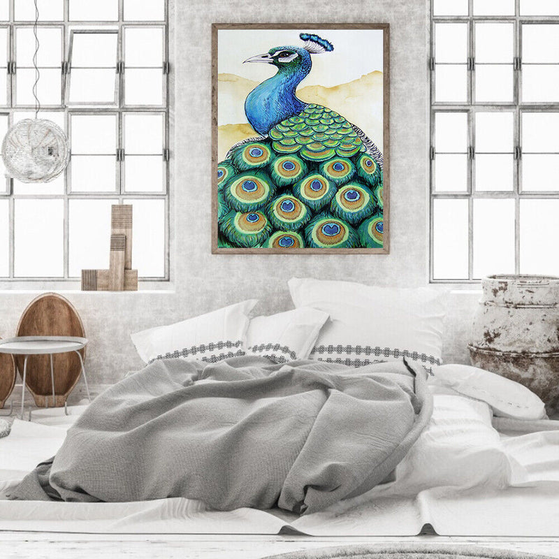 40x50cm Peacock Frameless Picture Oil Paint By Numbers Hand Painted Home Decor