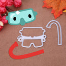 2pcs DIY Swimming Tools Cutting the Scrapbook Embossing Stencil Met