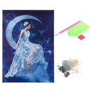 5D DIY Round Drill Diamond Painting Moon Goddess Cross Stitch Embroidery(C
