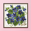 Partial Cross Stitch 11CT February Flower Counted Embroidery DIY Needlework