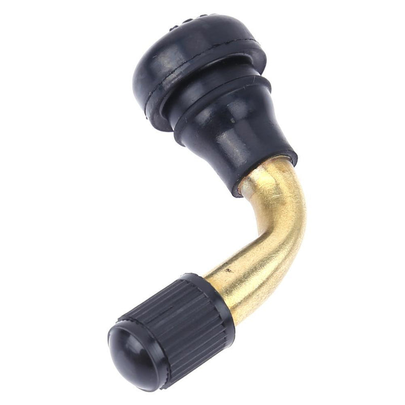 2PCS 90 Degree Angle Motorcycle Valve Extension Adapter Tire Rubber + Copper Mo