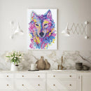 5D DIY Special Shaped Diamond Painting Wolf Head Cross Stitch Kits Bedroom Decor