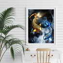 Full Round Drill Rhinestone Diamond Painting Carp Playing in the Water Hand