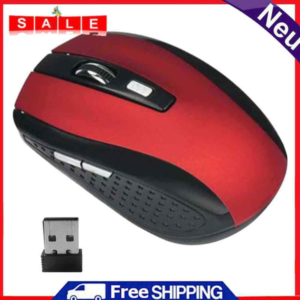 Portable 2.4G Wireless Optical Mouse 6 Button USB Receiver 2000DPI Laptop Mice