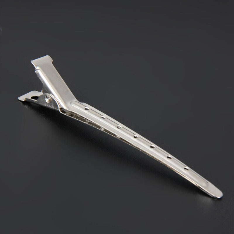 10pcs Hair Clips Hair Stainless Steel Hairdressing Sectioning Clips Clamp