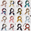 Gifts Elegant Women Hair Tie Band Square Scarf Silk Feel Satin Head Neck