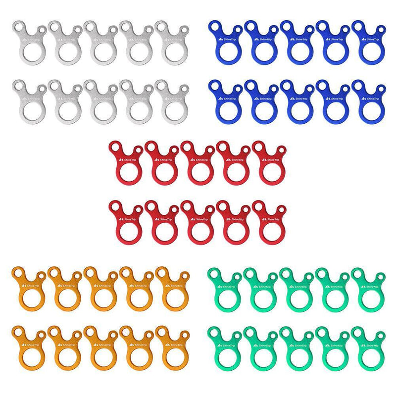 ShineTrip 10x Outdoor Camping Tent Rope Buckles Tensioner Fastener (Blue)