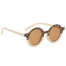 Summer Kids Girl Boys Sunglasses Leopard Children UV400 Eyewear (Beige) Newly