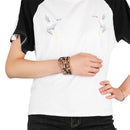 Clasp Bracelet Leopard Leather Bangle  Wide Wristband Bracelets & Bangles