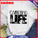 Fashion Campig Life Short Sleeve T-Shirt (White XXXL) -02185