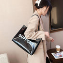 Women Transparent Handbag Pouch Composite Bags Stylish Large Tote Underarm Bag