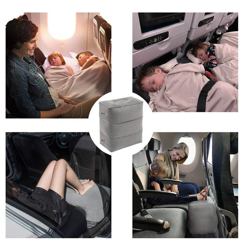 Inflatable Foot Rest Pad Portable Travel Sleeping Footrest Pillow for Car Plane