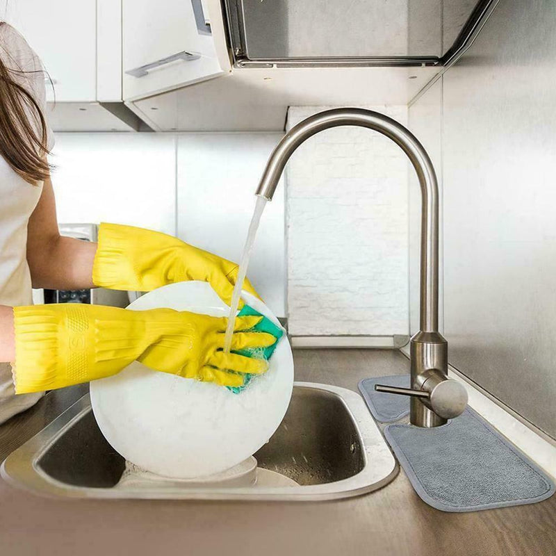 Absorbent Mats Kitchen Faucet Sink Microfiber Splash Guard Supplies Home K1V6
