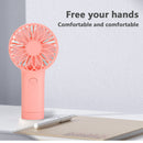 USB Mini Wind Power Handheld Fan Portable Summer Small Cooling Fan (Pink)