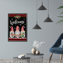 5D DIY Full Drill Round Shape Christmas Gnome Rhinestone Diamond Drawing Kit