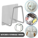 Steel Self Adhesive Sponges Holder Sink Caddy Accessories Kitchen Bat`