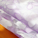 Chic Leaf Type Tulle Door Window Curtain Rural Leaf Design Curtain Purple