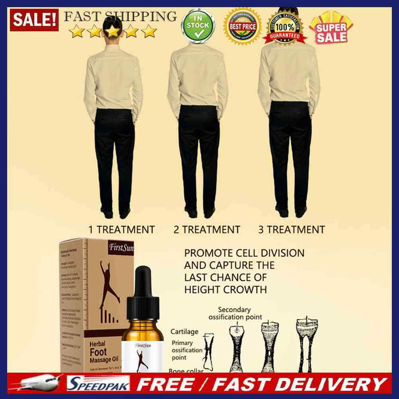 Increase Height Essential Oil Accelerate Promote Bone Grow Taller for Body Care