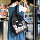 #A Nylon Female Japanese Preppy Style Schoolbag High School Girls Backpack for G