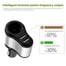 2 in 1 Dual USB Car Charger + Cigarette Lightweight Car Charger Adapter Cell Phone