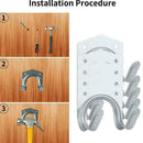 5* Piece Steel Hook Set Garden Shed Tools Brooms Tidy Clip V6G5 Hanging B0X7