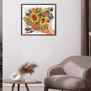 11CT Full Cross Stitch Sunflower Basket Counted DIY Embroidery Kit Cotton T