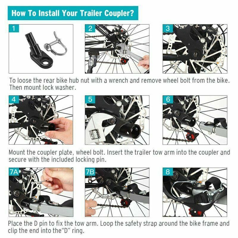 For InStep Schwinn Bike Bicycle Trailer Coupler Attachment Angled Hitch D6W0