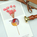 Animal Round Retro Wax Seal Stamp Head Fire Paint for Wedding Invitations D