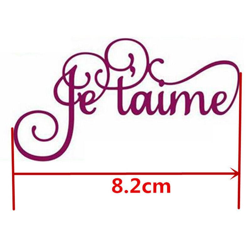 French Alphabet Cutting Dies for DIY Scrapbooking Card Make Stencil Xmas Gifts