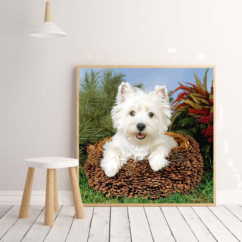 5D Full Round Drill Diamond Painting Dog diy Embroidery Animal Decor (282) Newly