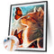 Oil Paint By Numbers cat Coloring Picture Digital Drawing