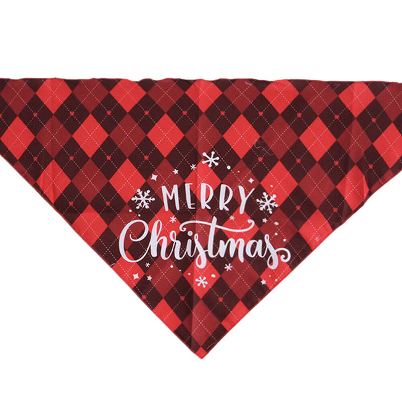 Christmas Pattern Dog Kerchief Saliva Towel Pet Jewelry Grooming Accessories