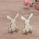 Happy Easter Wooden Desktop Ornament Easter Rabbit Chips Easter Decoration