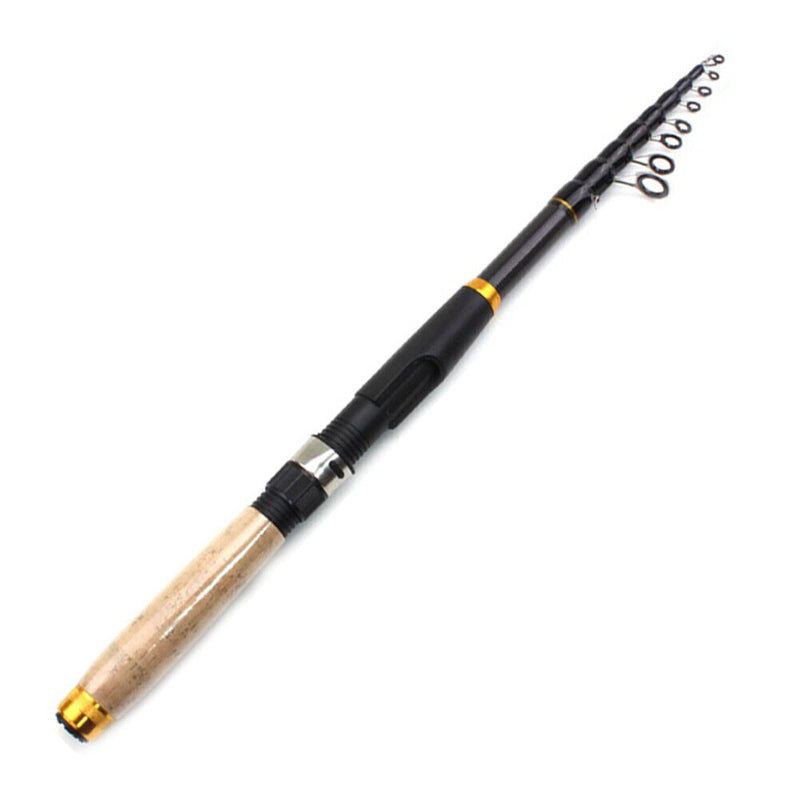 Ultra Short Telescopic Mini Spinning Fishing Rod Carbon Fiber Pole (3.0m)