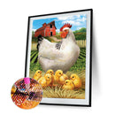 5D Diamond Painting Full Round Mosaic Chicken Picture Home Decor  2PCS